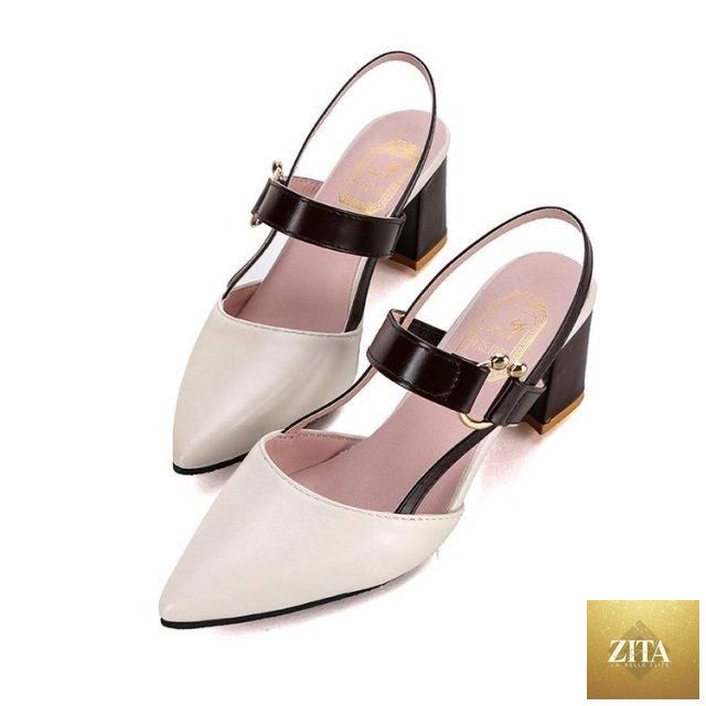 Stevvex women's summer office sandals with pointed toes, low heels, slip-on mules, closed toes, and a stylish, elegant design.
