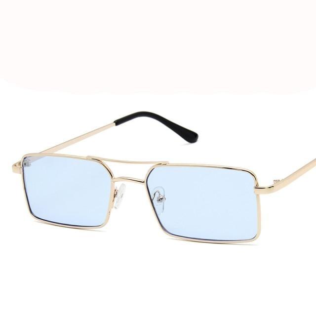 Elegant Square Sunglasses For Women Luxury Eyewear For Women/Men High Quality Metal Glasses For Women Outdoor Lightweight Sunglasses For Men Retro Design