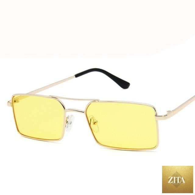 Black square sunglasses for women and men, luxury metal frames, lightweight outdoor eyewear, retro design by Stevvex.