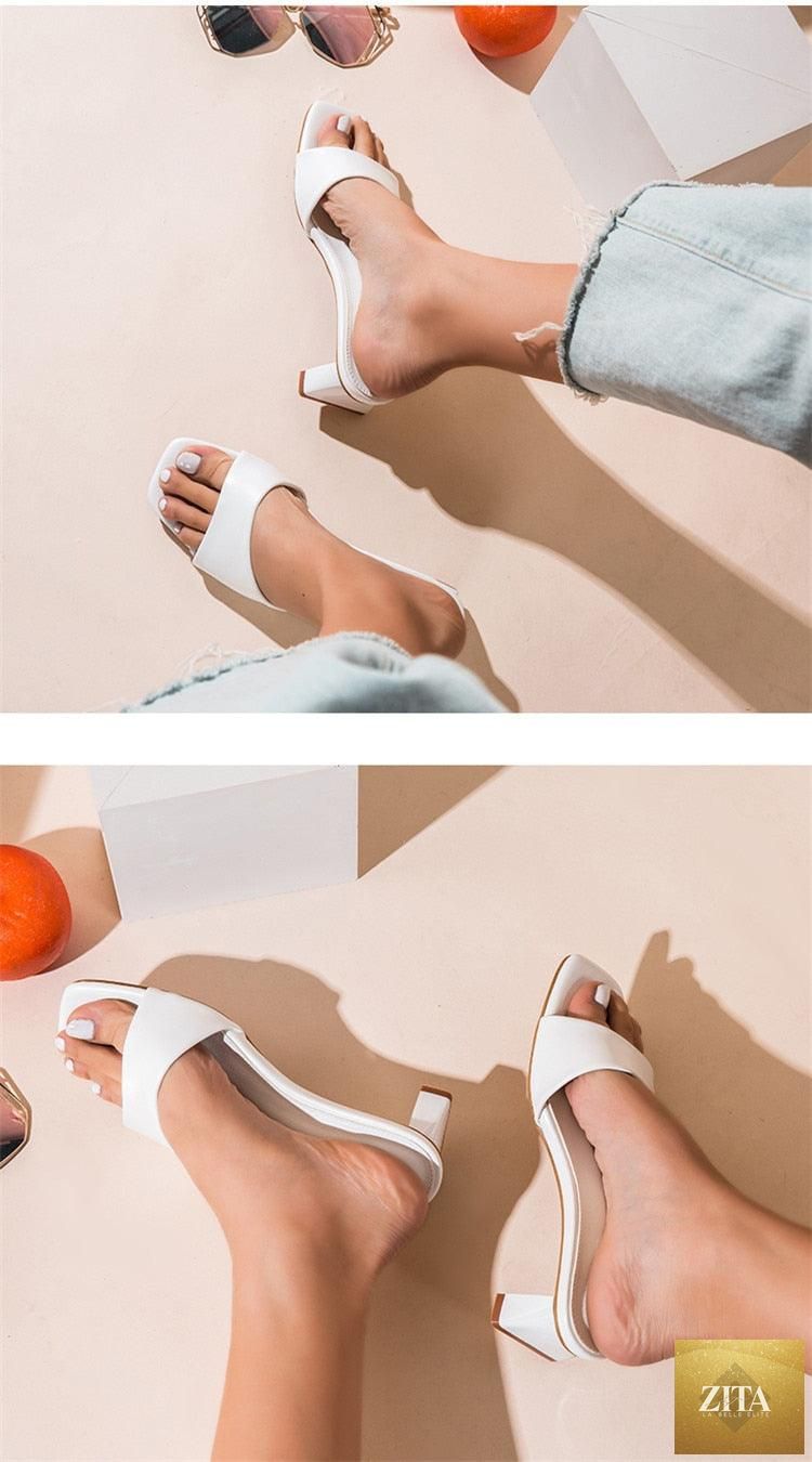 Stevvex women's summer beach flip flops with open toe, flat casual low heel, square toe, and charm for outdoor beach wear.