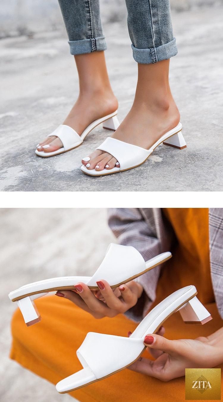 Stevvex women's summer open-toe flat beach slippers with square toe, low heel, casual outdoor flip flops for women.