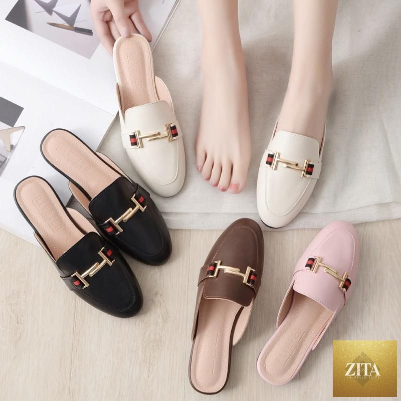 Stevvex women's outdoor platform slippers with square toe, slip-on design, comfortable flat mules, perfect for casual wear.
