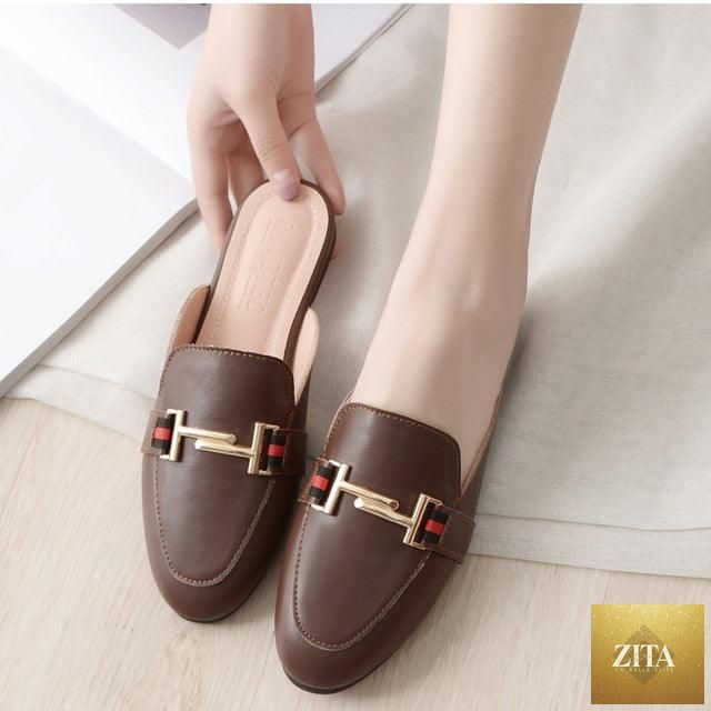 Stevvex women's outdoor platform slides with square toes, slip-on design, and comfortable pointed loafers for women.