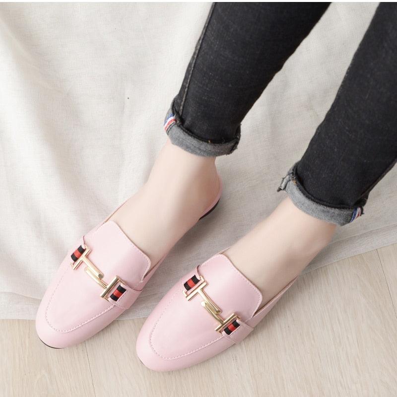 Stevvex women's outdoor platform slides with square toe, slip-on design, and pointed toe flats, ideal for casual and beach wear.