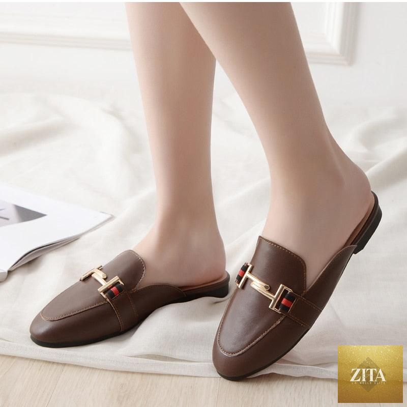 Stevvex women's outdoor platform slippers with square toes, slip-on design, and comfortable flats for women.