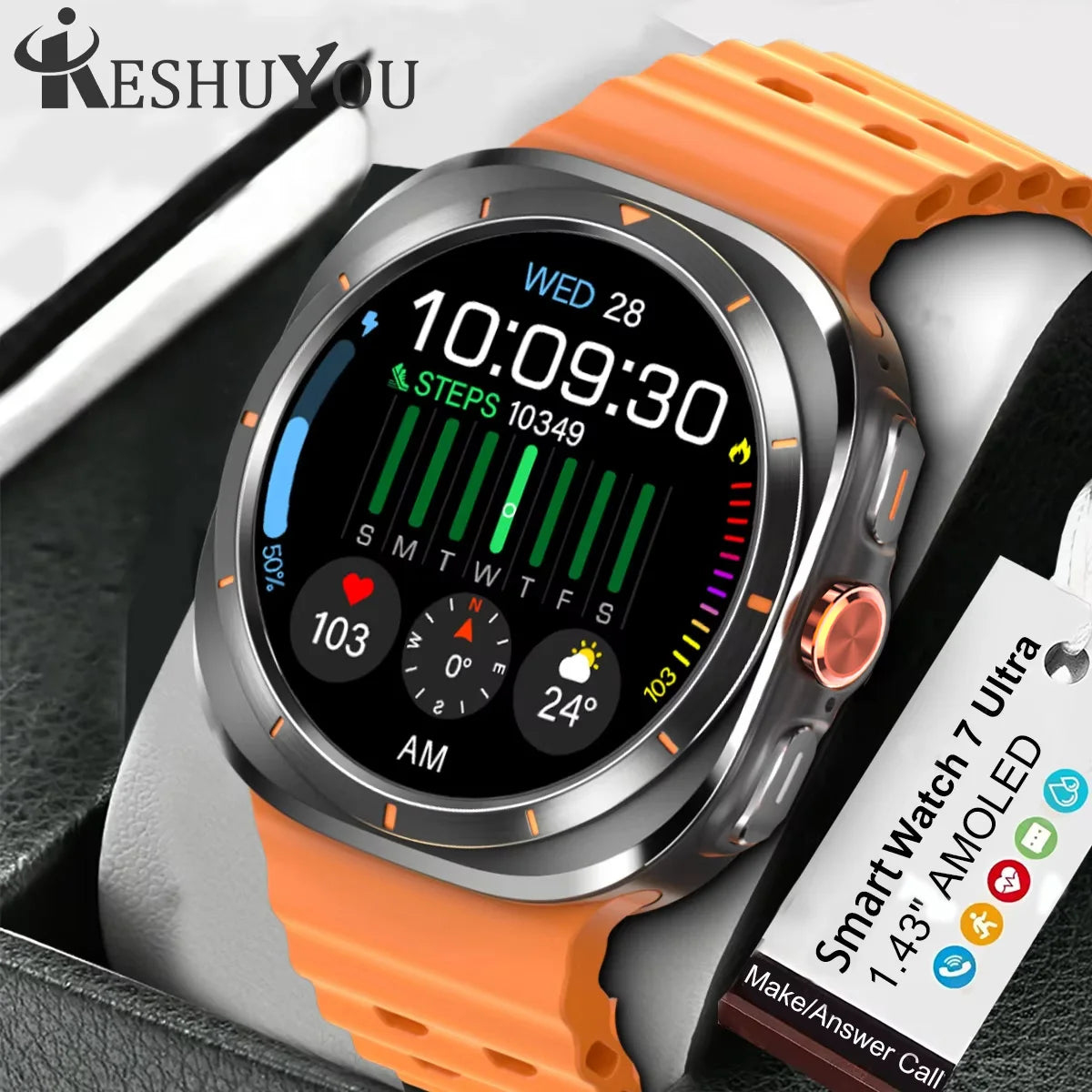 New Smart Watch Classic Men Women Smart Watch Bluetooth Voice Call AI Voice Outdoor Sports Smart Watch Gift