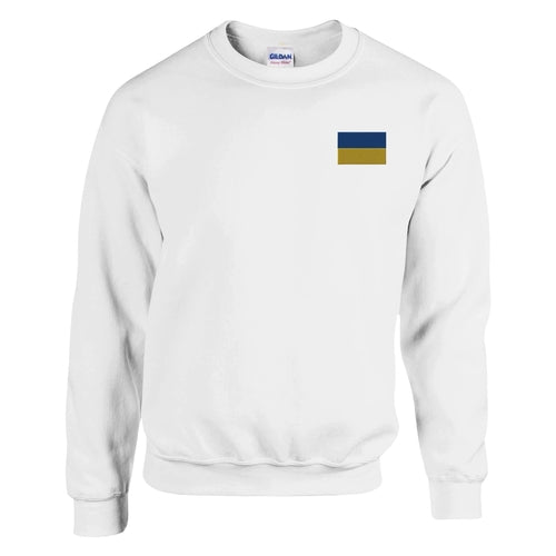 Sweat-shirt Drapeau de l'Ukraine en broderie Amethyst Clover