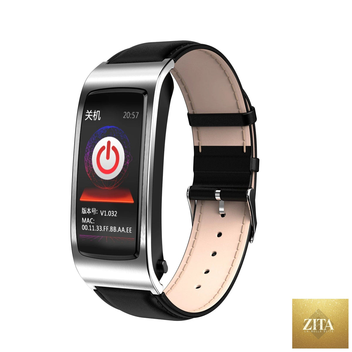 Vain Products men's smart watch with 114 screen information sync, call prompt, sleek design, and digital display.