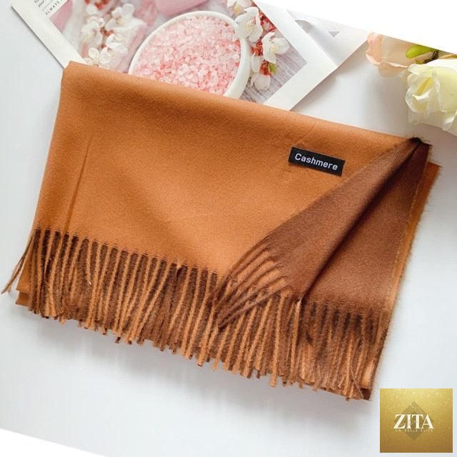 Stevvex cashmere hijab scarf with dot pattern, tassels, and a soft, thick, lightweight wool shawl design for women in autumn winter.