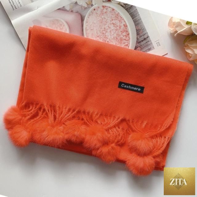 Stevvex cashmere hijab scarf with dot pattern, tassels, and elegant thick wrap design in soft wool and lightweight fabric.