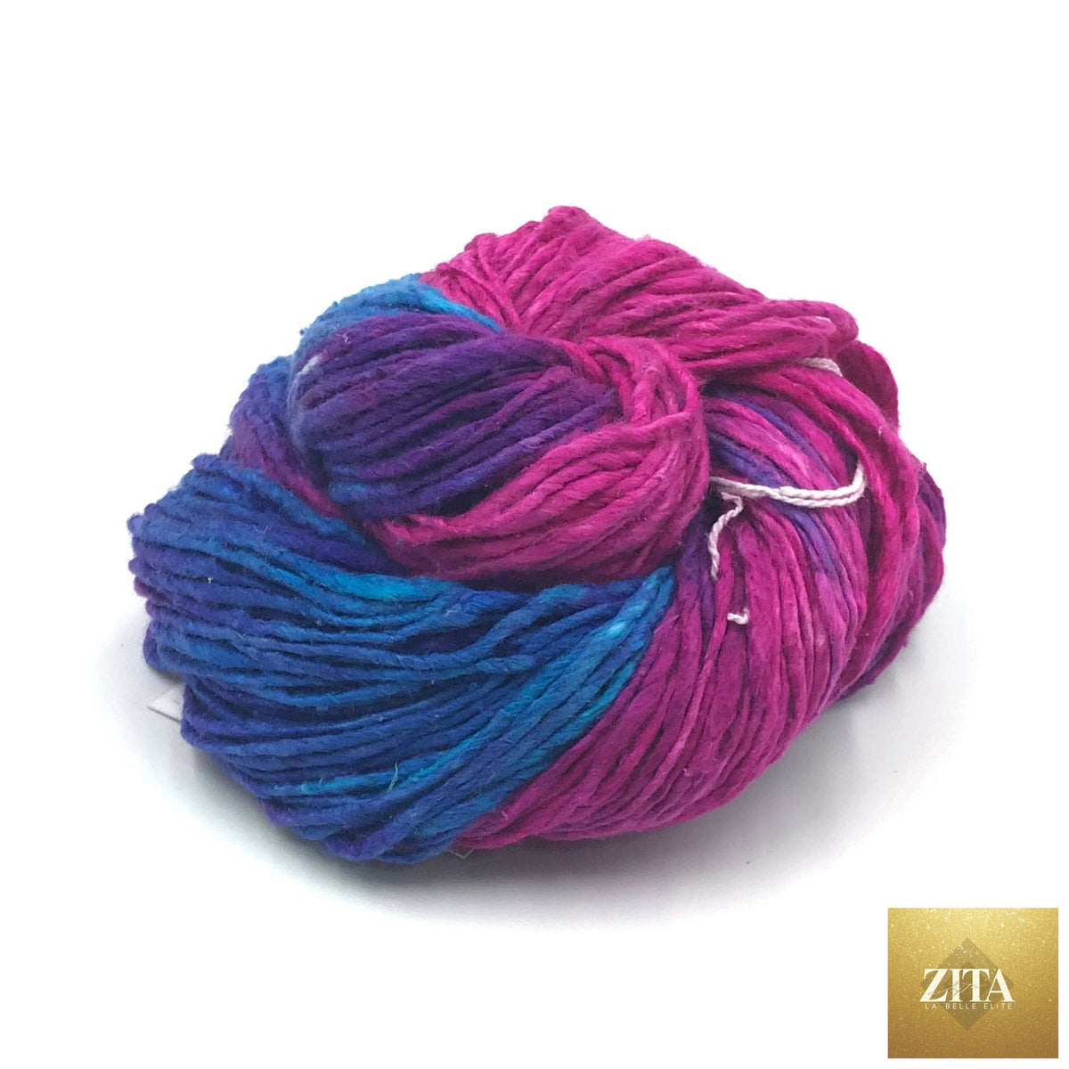 Zita La Belle Elite fashion skinny scarf crochet kit with eco-friendly yarn, featuring boho dandelion poof design for women.