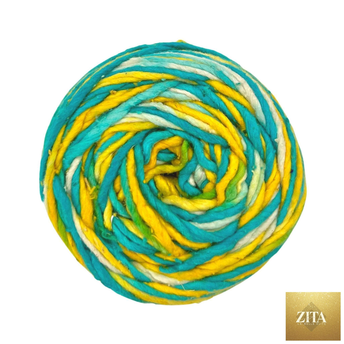 Zita La Belle Elite fashion skinny crochet scarf kit in ocean light eco-friendly yarn, perfect for boho-style women's accessories