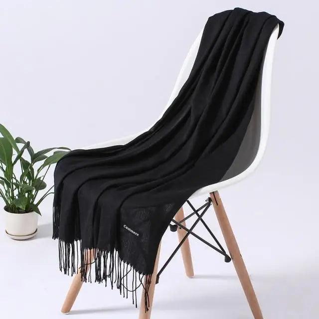 Long, soft winter women's scarf by Stevvex, featuring a stylish wrap and shawl design in warm, cozy fabric.
