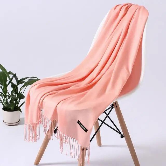 Stevvex winter women's long scarf with soft, warm fabric, styled as a shawl or wrap for winter fashion and warmth.