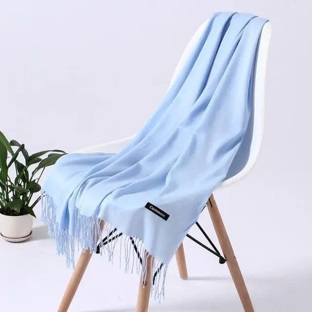Long winter women's scarf by Stevvex, soft warm shawl wrap with stylish design, perfect for cold weather.