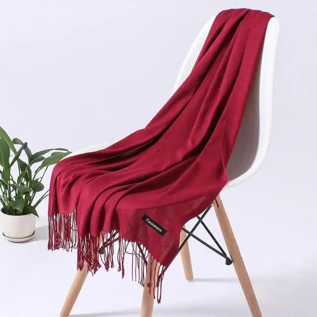 Soft, warm winter women's scarf by Stevvex featuring a long, stylish wrap design perfect for cold weather.