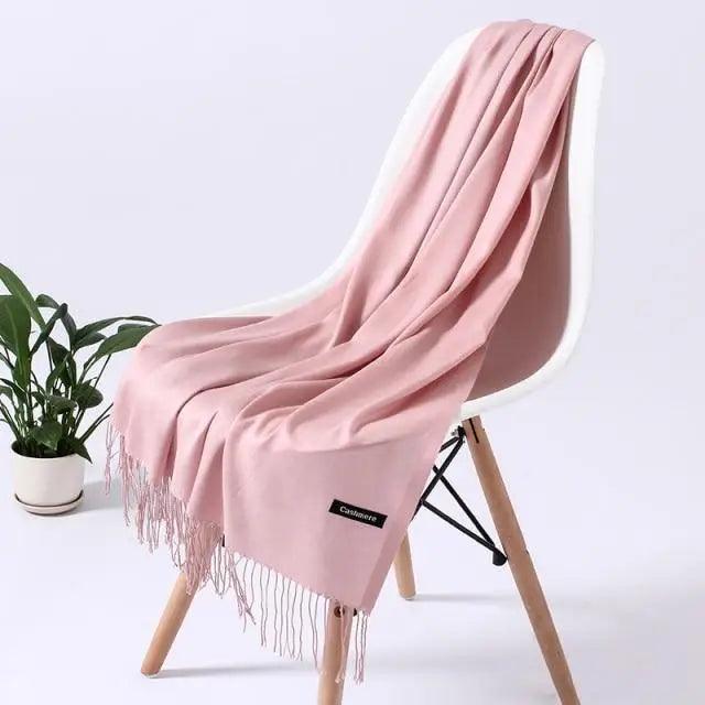 Long warm Stevvex women's winter scarf, soft touch shawl with elegant wrap style for cold weather fashion.