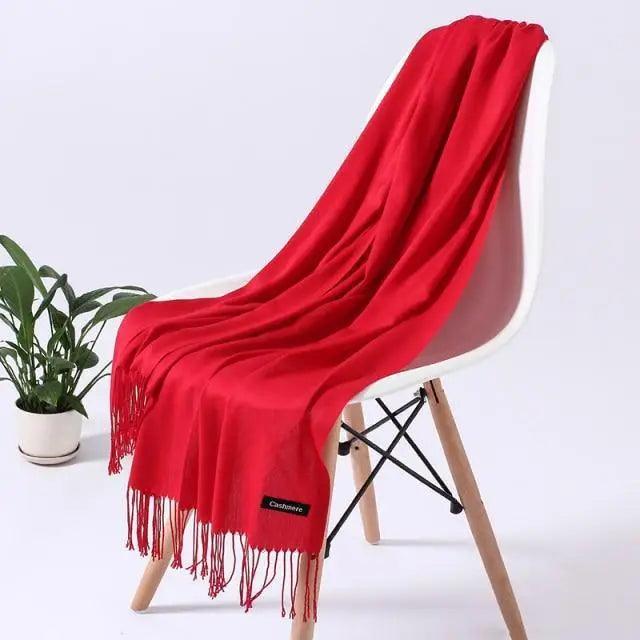 Stevvex winter long women's scarf, soft warm shawl wrap with a stylish design, ideal for chilly weather.