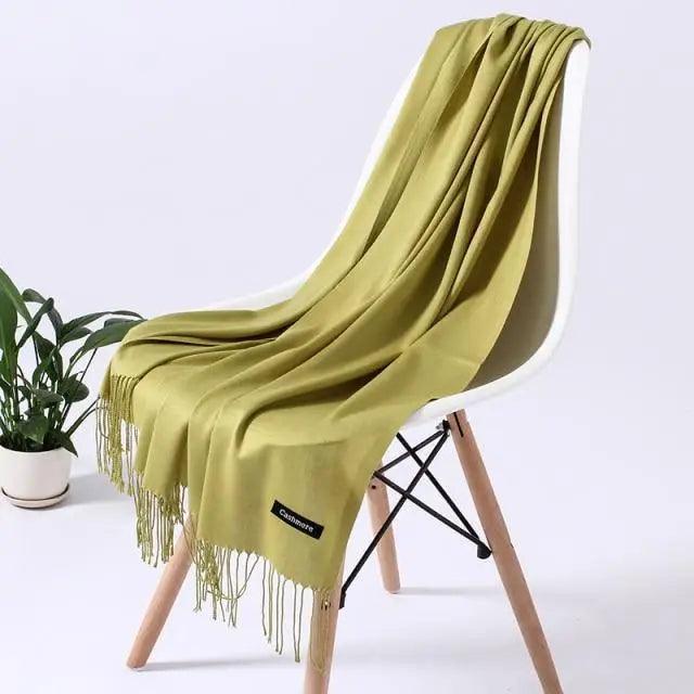 Long soft winter women's scarf by Stevvex, featuring a stylish wrap design, perfect for warmth and fashion during cold weather.