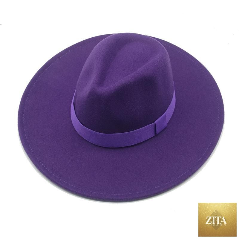 Elegant women's wide brim fedora hat by Stevvex with retro style, warm fabric, adjustable belt, suitable for weddings and casual wear.