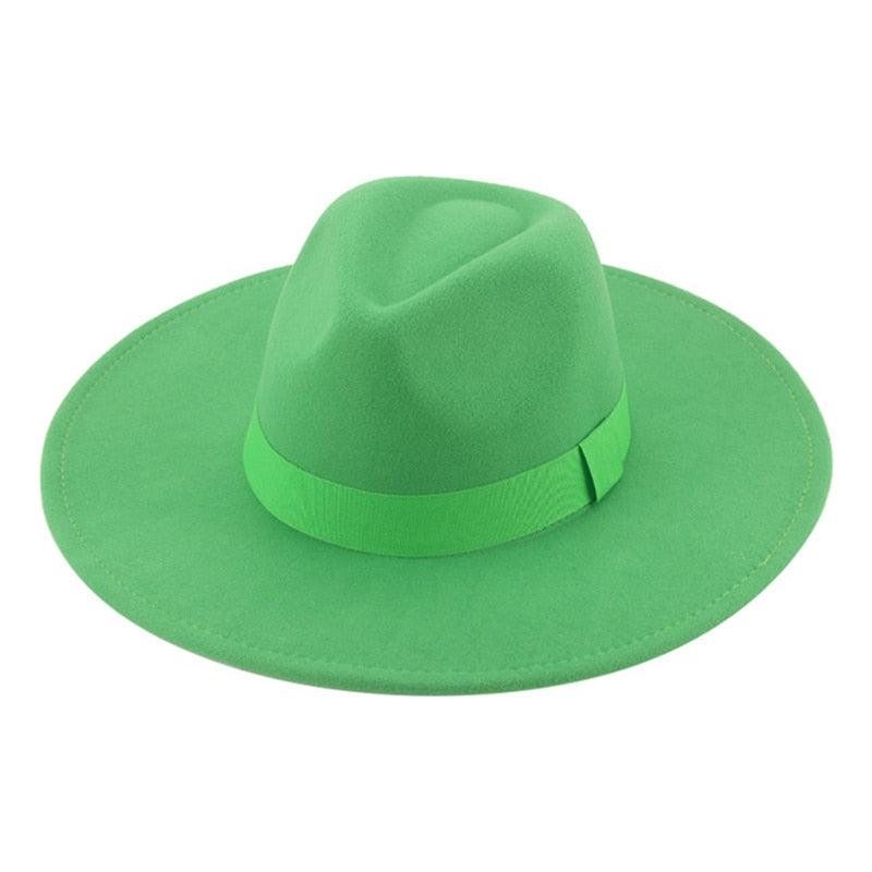 Fashionable Fedora Hats Women Wide Brim Dress Caps Women's Fedora Hats Elegant Wide Brim Fedora Hat Wedding Men Hat Warm Retro Style Belt 56-58cm