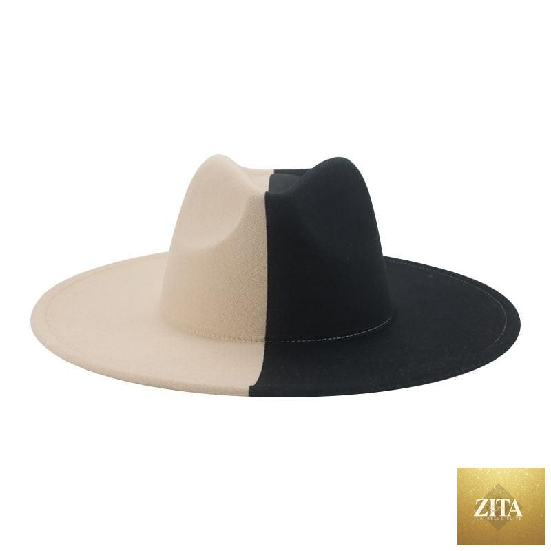 Elegant women's wide-brim Fedora hat by Stevvex with retro style, warm fabric, decorative belt, suitable for weddings and casual wear.