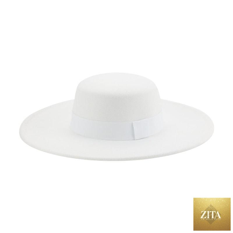 Elegant women's wide-brim Fedora hat by Stevvex with retro style, adjustable belt, suitable for weddings and warm weather.