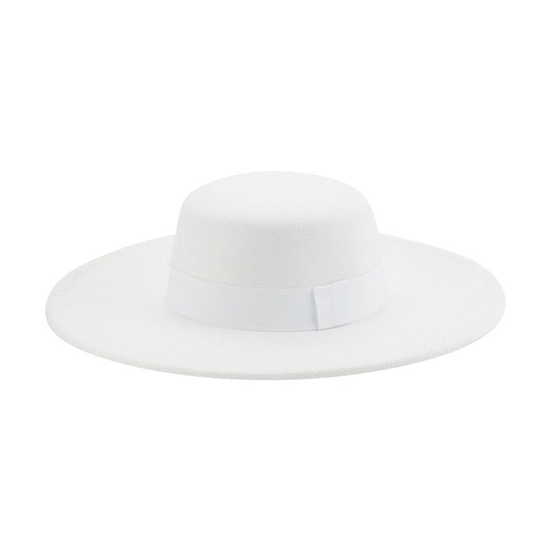 Fashionable Fedora Hats Women Wide Brim Dress Caps Women's Fedora Hats Elegant Wide Brim Fedora Hat Wedding Men Hat Warm Retro Style Belt 56-58cm