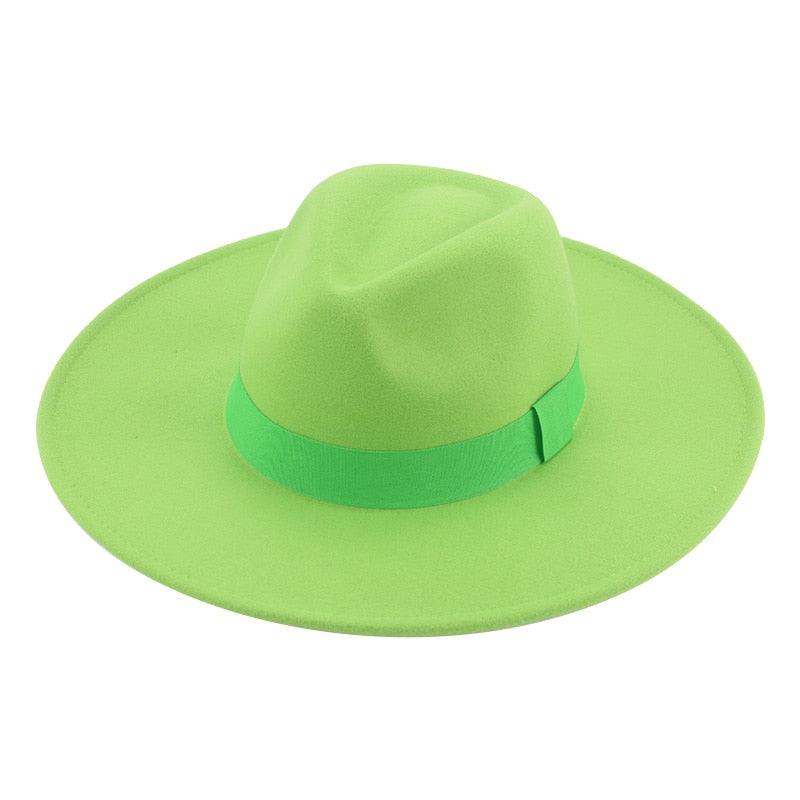 Fashionable Fedora Hats Women Wide Brim Dress Caps Women's Fedora Hats Elegant Wide Brim Fedora Hat Wedding Men Hat Warm Retro Style Belt 56-58cm