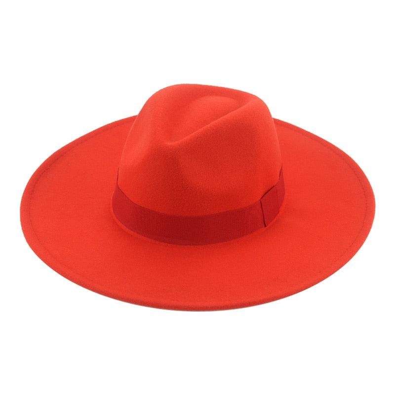 Fashionable Fedora Hats Women Wide Brim Dress Caps Women's Fedora Hats Elegant Wide Brim Fedora Hat Wedding Men Hat Warm Retro Style Belt 56-58cm