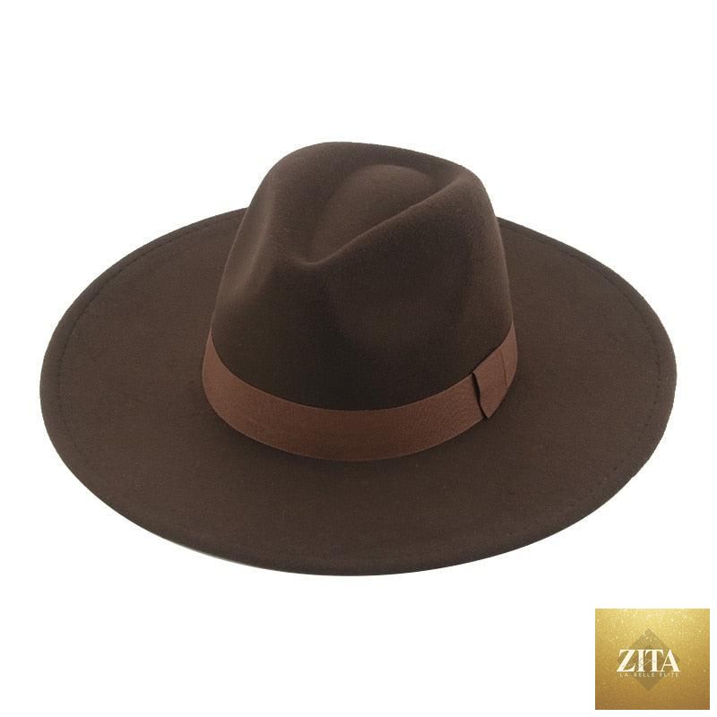 Elegant women's wide brim fedora hat by Stevvex, retro style with belt, suitable for weddings and warm weather, size 56-58cm.