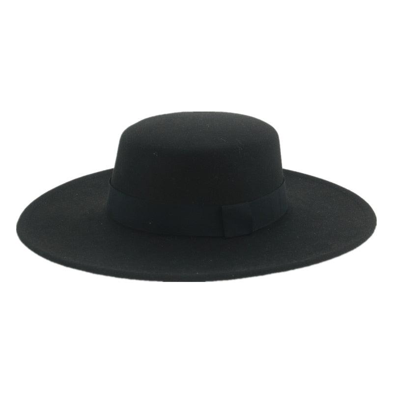 Fashionable Fedora Hats Women Wide Brim Dress Caps Women's Fedora Hats Elegant Wide Brim Fedora Hat Wedding Men Hat Warm Retro Style Belt 56-58cm