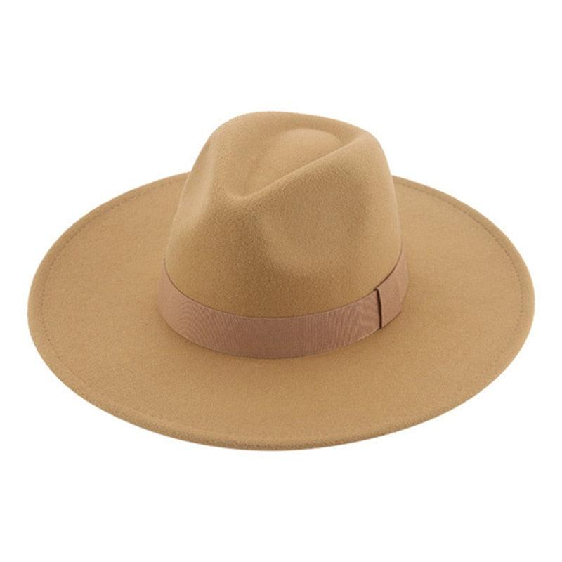 Fashionable Fedora Hats Women Wide Brim Dress Caps Women's Fedora Hats Elegant Wide Brim Fedora Hat Wedding Men Hat Warm Retro Style Belt 56-58cm