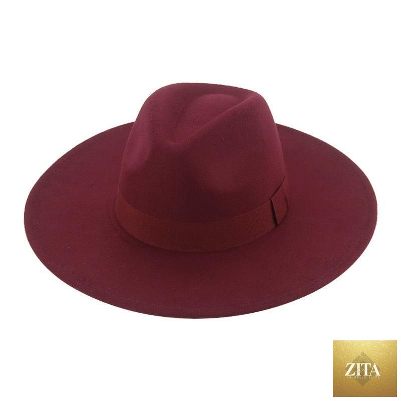 Elegant women's wide brim fedora hat with retro style, featuring a belt, suitable for weddings and casual wear, by Stevvex.
