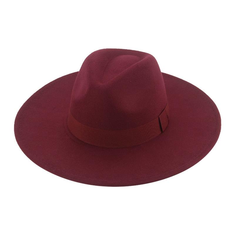 Fashionable Fedora Hats Women Wide Brim Dress Caps Women's Fedora Hats Elegant Wide Brim Fedora Hat Wedding Men Hat Warm Retro Style Belt 56-58cm