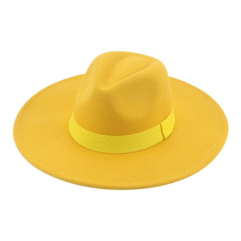 Fashionable Fedora Hats Women Wide Brim Dress Caps Women's Fedora Hats Elegant Wide Brim Fedora Hat Wedding Men Hat Warm Retro Style Belt 56-58cm