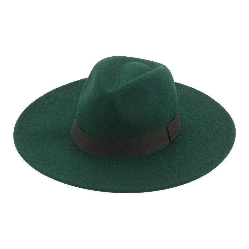 Fashionable Fedora Hats Women Wide Brim Dress Caps Women's Fedora Hats Elegant Wide Brim Fedora Hat Wedding Men Hat Warm Retro Style Belt 56-58cm