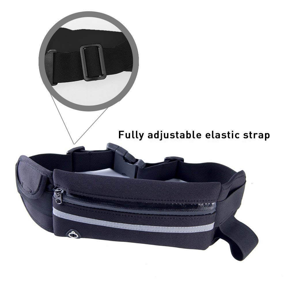 Velocity Water-Resistant Sports Running Belt and Fanny Pack for Black Lavender