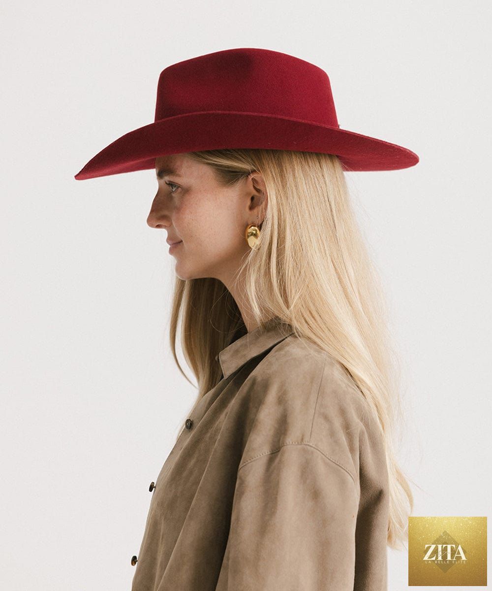 GIGI PIP Dean Rancher Cowboy Hat made of felt, featuring a wide brim and classic Western style.