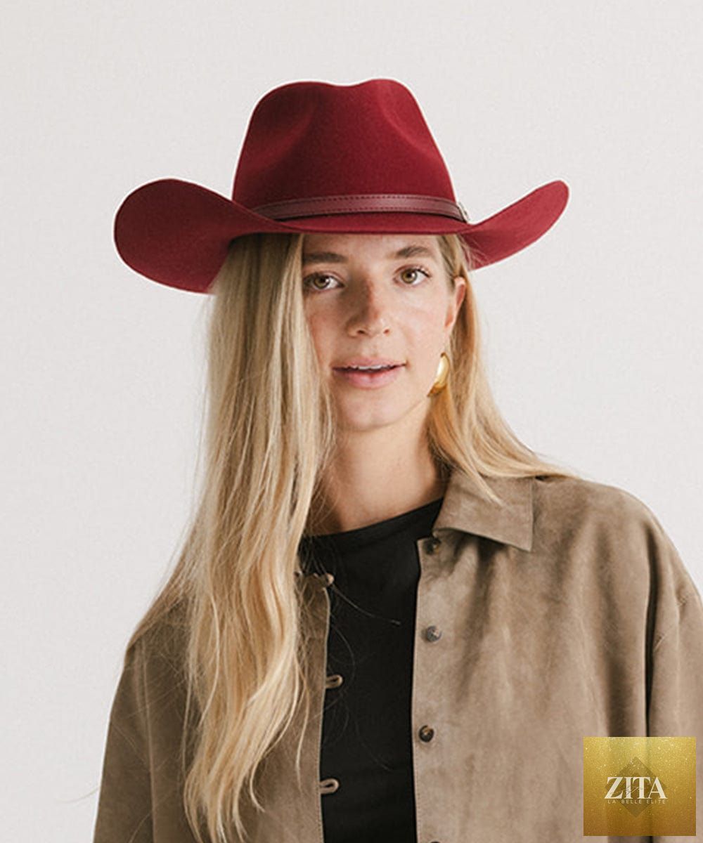 GIGI PIP Dean Rancher cowboy hat made of felt with wide brim and classic Western style, perfect for outdoor wear.