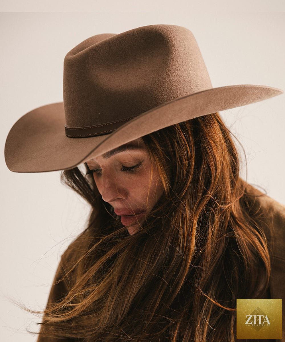 GIGI PIP Dean Rancher cowboy hat in felt with wide brim and western style, perfect for outdoor or casual wear.