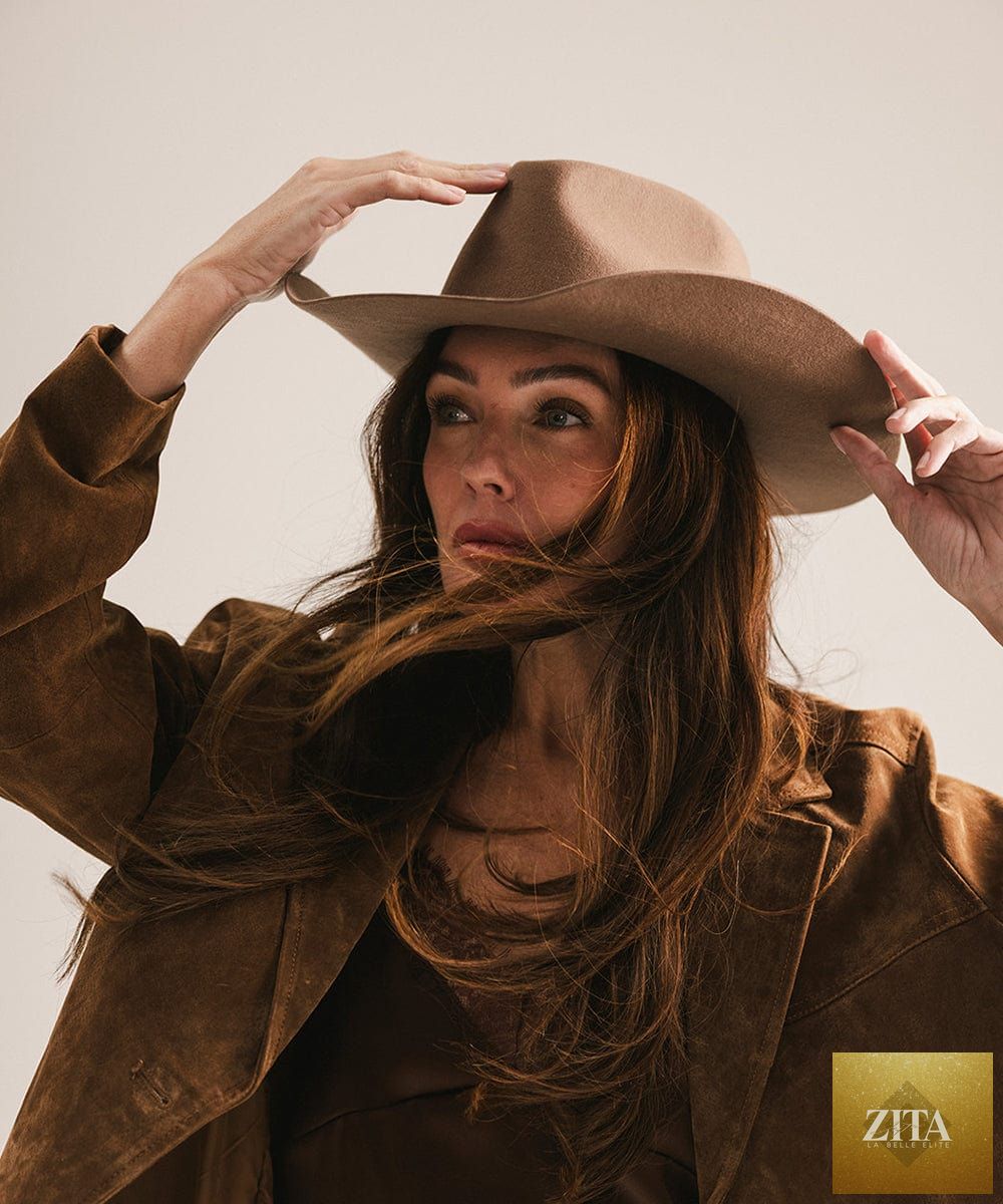 GIGI PIP Dean Rancher cowboy hat made of felt with wide brim and classic Western style for men.