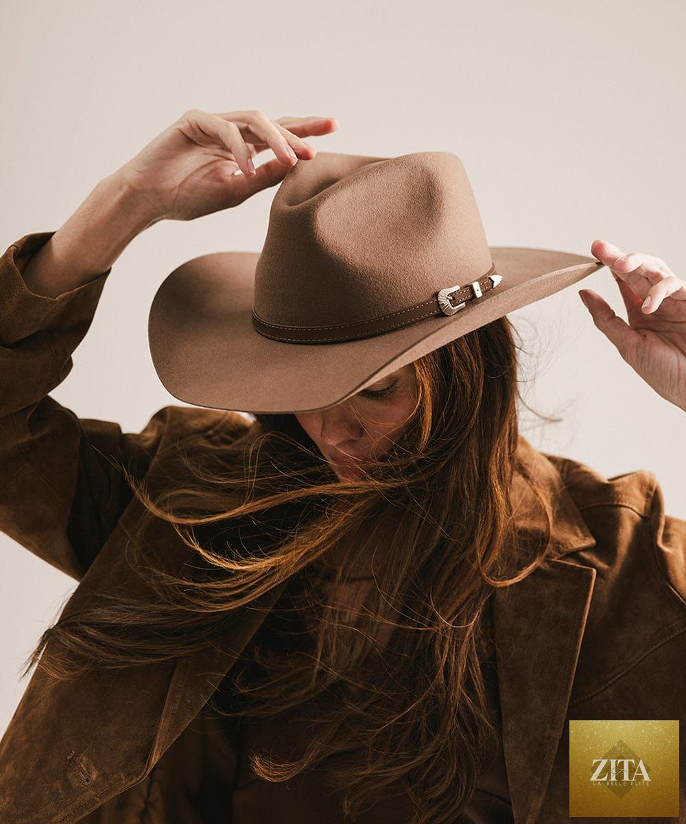 GIGI PIP Dean Rancher cowboy hat made of felt with wide brim and classic western style, perfect for outdoor or casual wear.