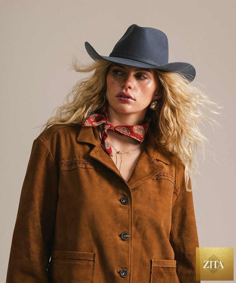 GIGI PIP Dean Rancher cowboy hat made of felt, featuring a wide brim and classic western style, perfect for outdoor wear.