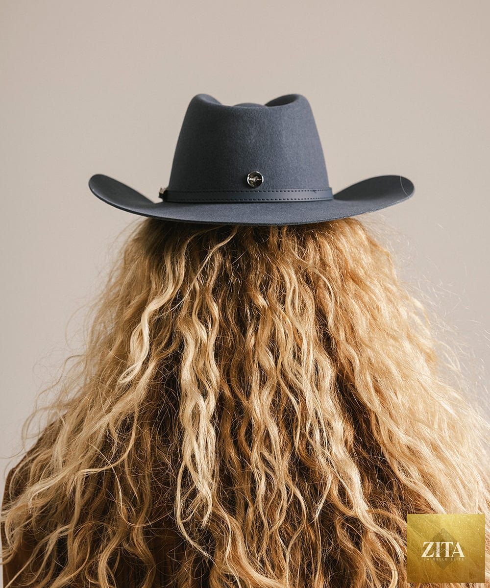 GIGI PIP Dean Rancher cowboy hat made of felt, featuring a wide brim and classic Western style for outdoor wear.
