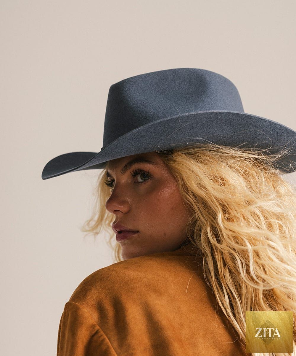 GIGI PIP Dean Rancher cowboy hat made of felt, featuring a wide brim and classic Western style for outdoor wear.