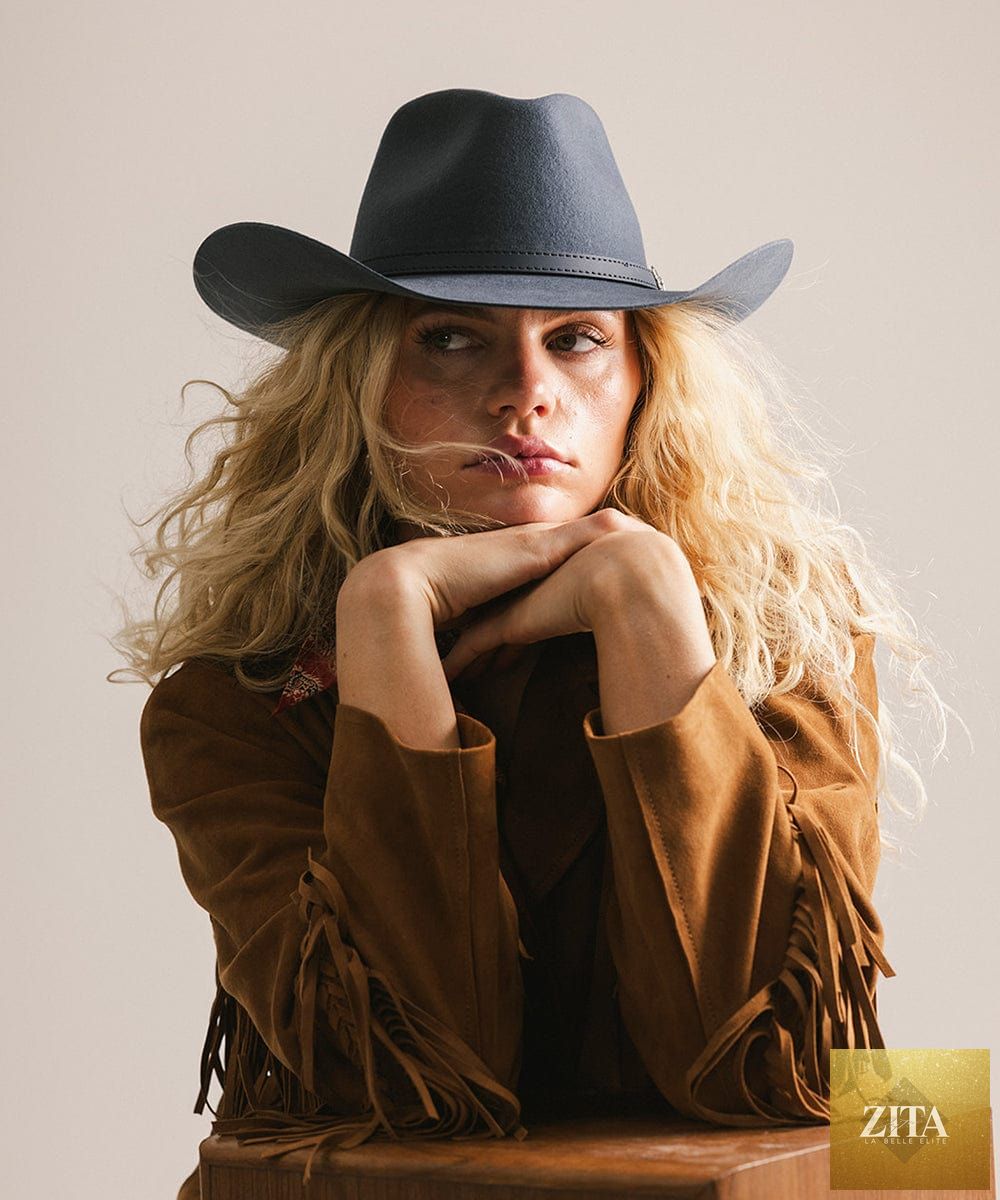 GIGI PIP Dean Rancher cowboy hat made of felt, featuring a wide brim and classic western style.