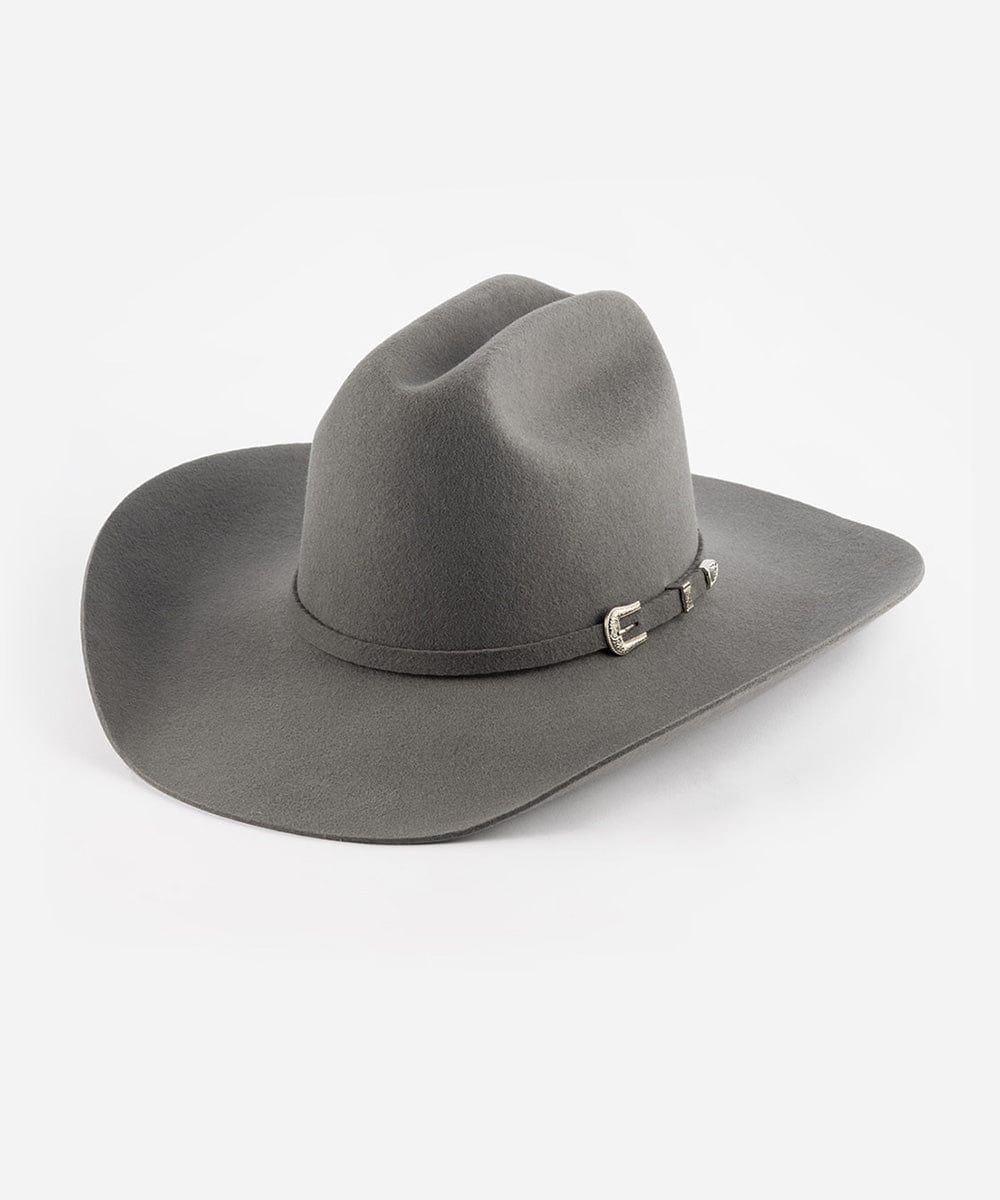 Felt Teddy Cattleman cowboy hat by GIGI PIP in stone color, limited edition, XS size, with a classic cowboy hat design
