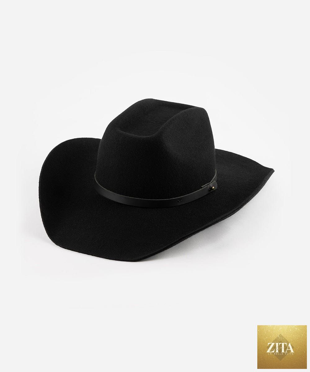 GIGI PIP Shane cowboy hat made of felt, featuring a wide brim and classic western style for outdoor or casual wear.