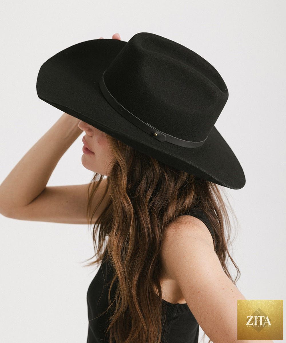 GIGI PIP Shane cowboy felt hat with wide brim and classic design, shown in a neutral color on a plain background